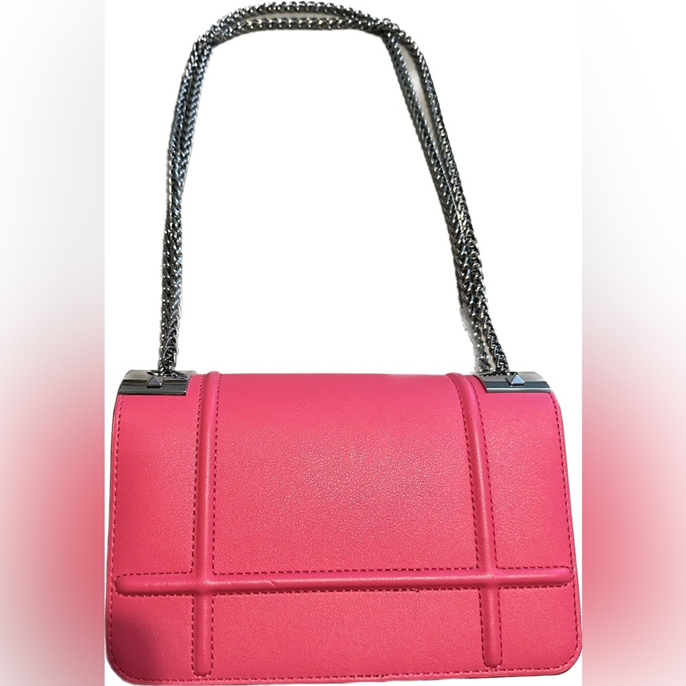 Magenta’s vegan leather bag with adjustable metal chain